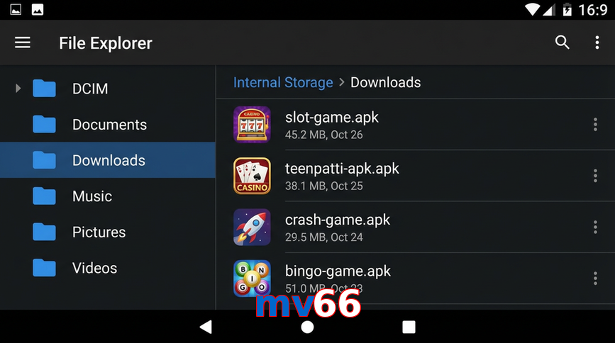 Main screen of Mv66 gameapk page for PK players