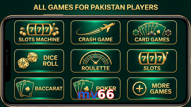 Main screen of Mv66 games page for PK players